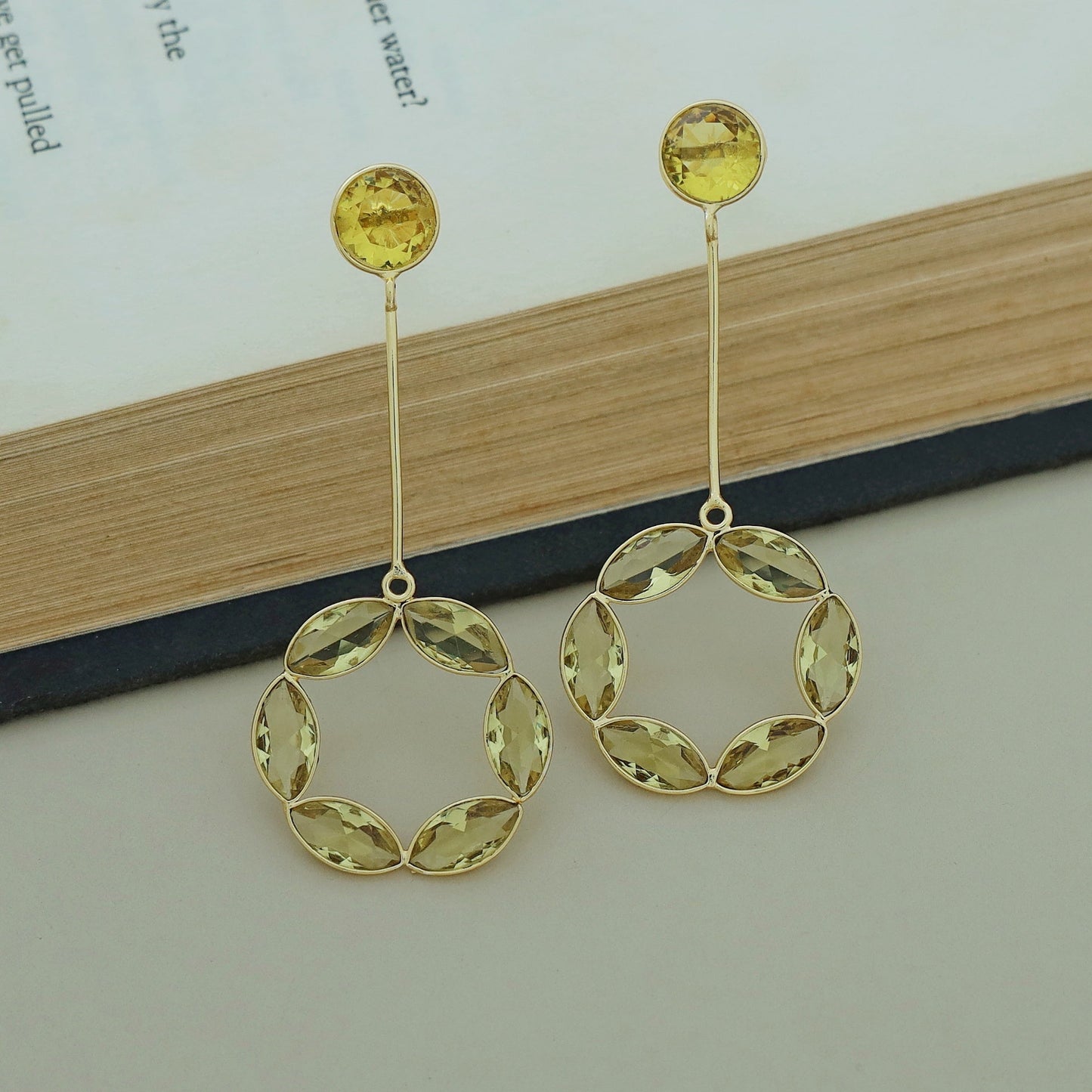 Glossy Circle Stick Earring